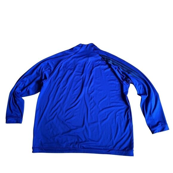 adidas Men's Cobalt Blue Quarter Zip Performance Pullover Sweater Size 3XL - Picture 8 of 10